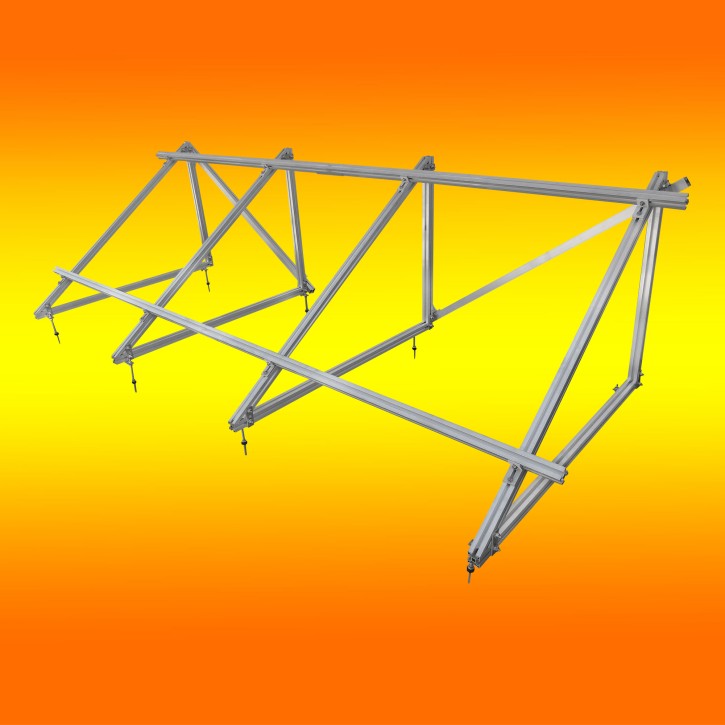 Solarmodul Aufständerung für 2 Module – Horizontale Montage