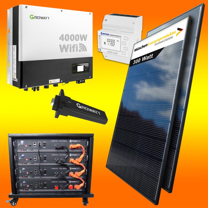 3600Watt Solaranlage (0% MwSt.*) mit Lithium Speicher Hybrid PV Anlage