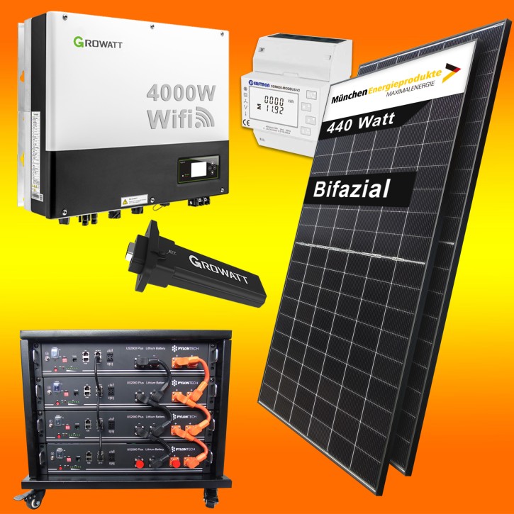 4400Watt Solaranlage (0% MwSt.*) mit Lithium Speicher Hybrid PV Anlage