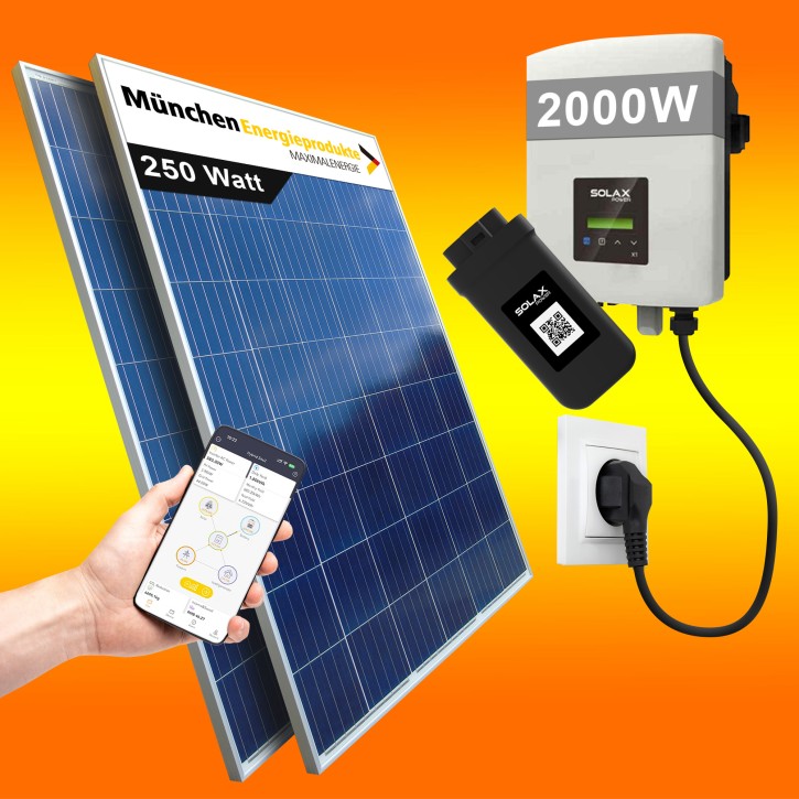 2000 Watt Solaranlage (0% MwSt.*) Solax mit Überwachung per App