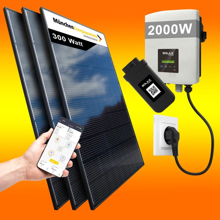 1800 Watt Solaranlage (0% MwSt.*) Solax mit Überwachung per App