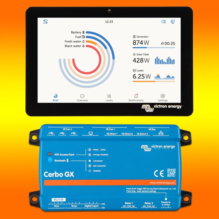 Victron Cerbo GX MK2 Touch 70 Display Bundle Set
