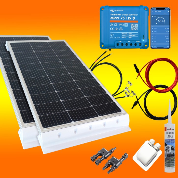 Solar Kabeldurchführung,Solarpanel-Dachdurchführung Wasserdicht, RV  Doppelloch-Anschlussdose ABS für Wohnmobil, Boot, Yacht, Dächer