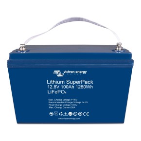 Lithium Batterie 12,8V 100Ah Victron LiFePo4 SuperPack mit BMS (0% MwSt.*)