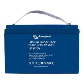 Lithium Batterie 25,6V 50Ah Victron LiFePo4 SuperPack mit BMS (0% MwSt.*)