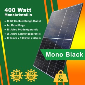 6 Stück 400Watt Trina Vertex S Solarpanel black 0% MWST.