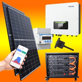 4000Watt Solaranlage (0% MwSt.*) für Pfannendach / 7,2kW Lithium Speicher