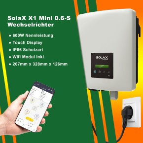 Solax 760Watt Balkonkraftwerk Flachdachmontage