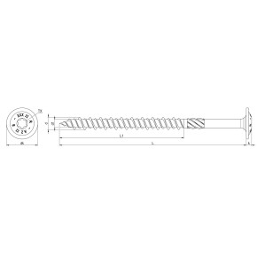 Tellerkopfschraube 8x100mm Edelstahl A2 TX40 für Dachhaken Montage